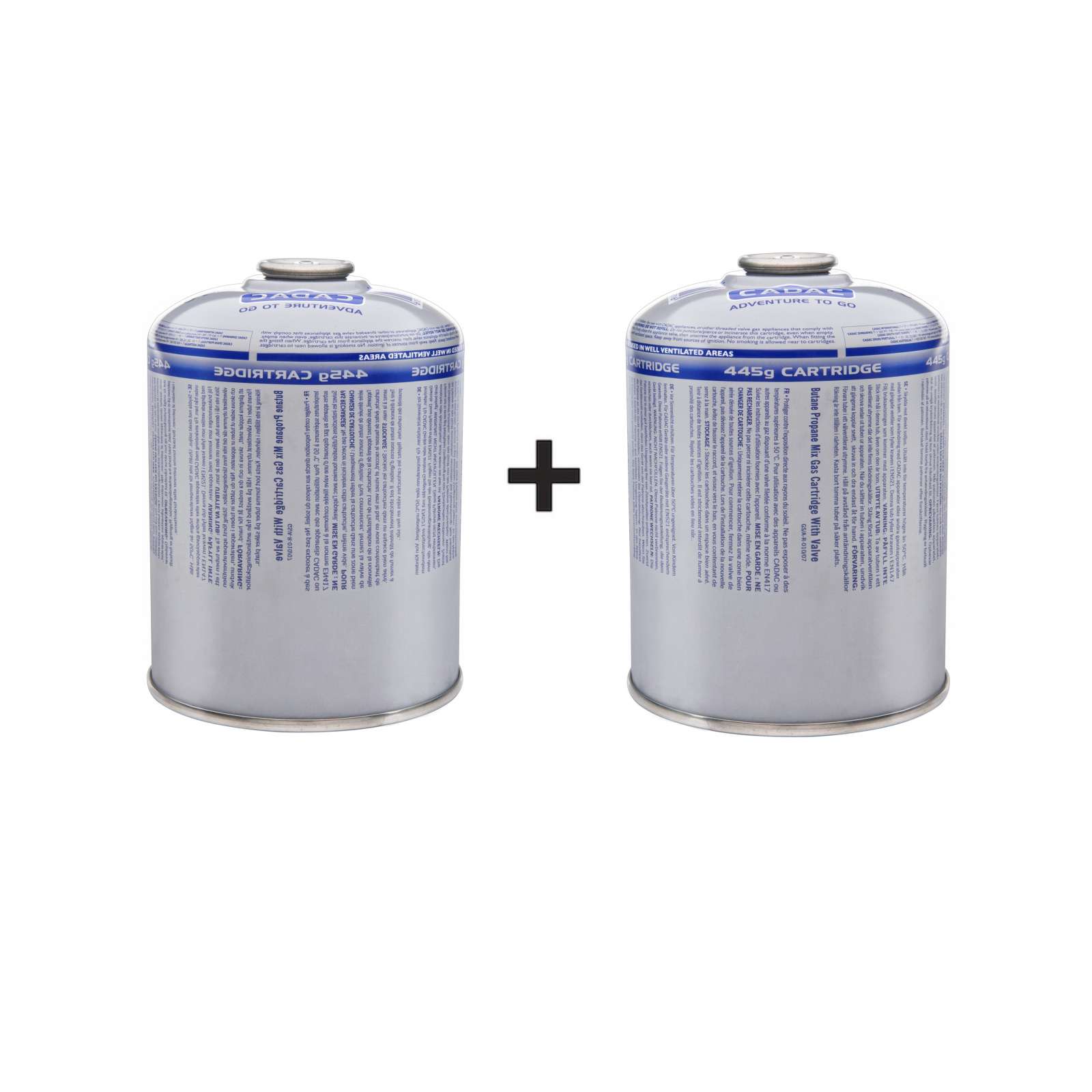 Cadac Gascartridge 2er Vorteils-Set Gaskartusche Button/Propan 445g 2xCA445-N