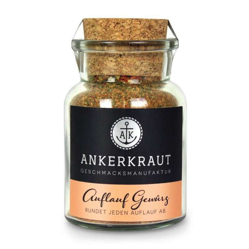 Ankerkraut Auflauf Gewürz Gewürzsalz für Nudeln oder Gemüse im Korkenglas 90 g