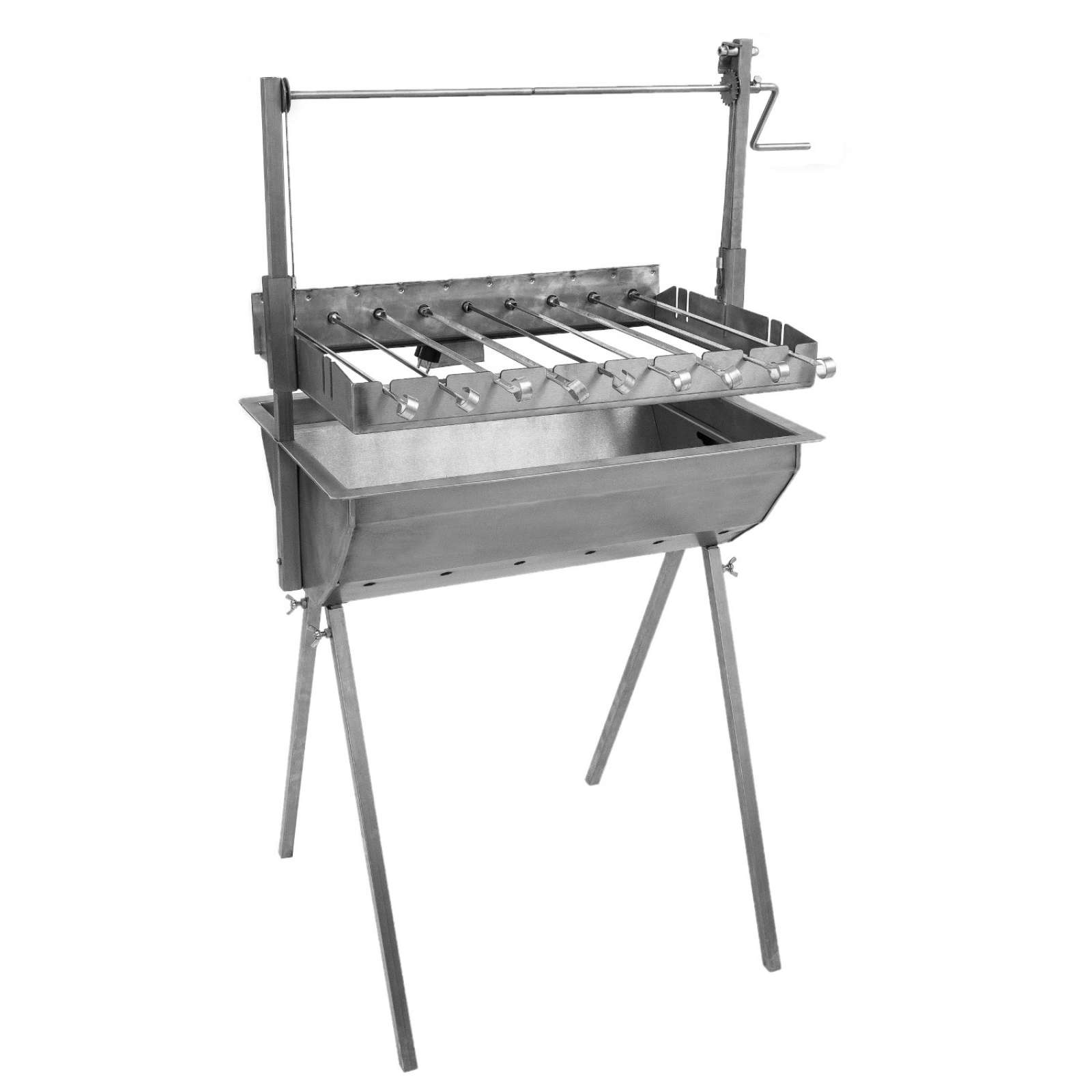 Schneider Schaschlikgrill Muqqi aus Edelstahl für 9 Spieße 85 x 75 x 45 cm