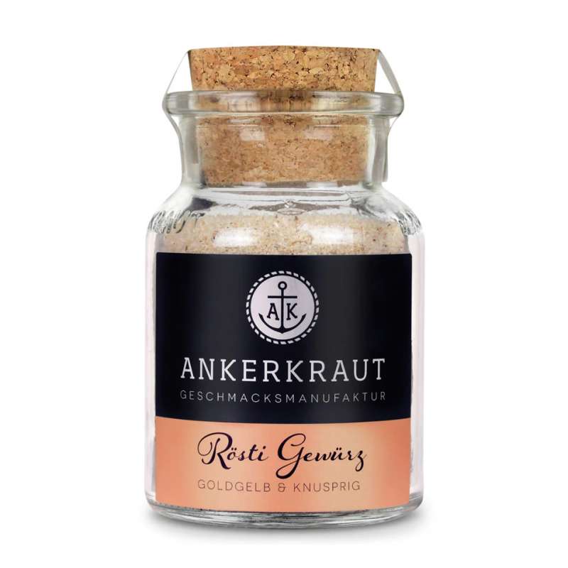 Ankerkraut Rösti Gewürz Gewürzsalz für Kartoffelrösti im Korkenglas 120 g