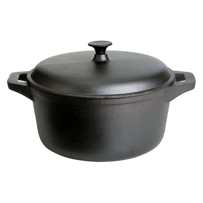 Gusseisenkuss® Gusstopf mit Deckel Ø 23 cm 4,1 Liter Gusseisen
