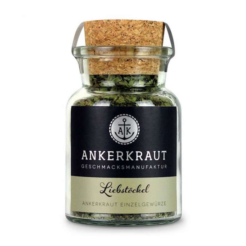Ankerkraut Liebstöckel gerebelt Gewürz Maggikraut Kräuter Grillgewürz Korkenglas 15 g