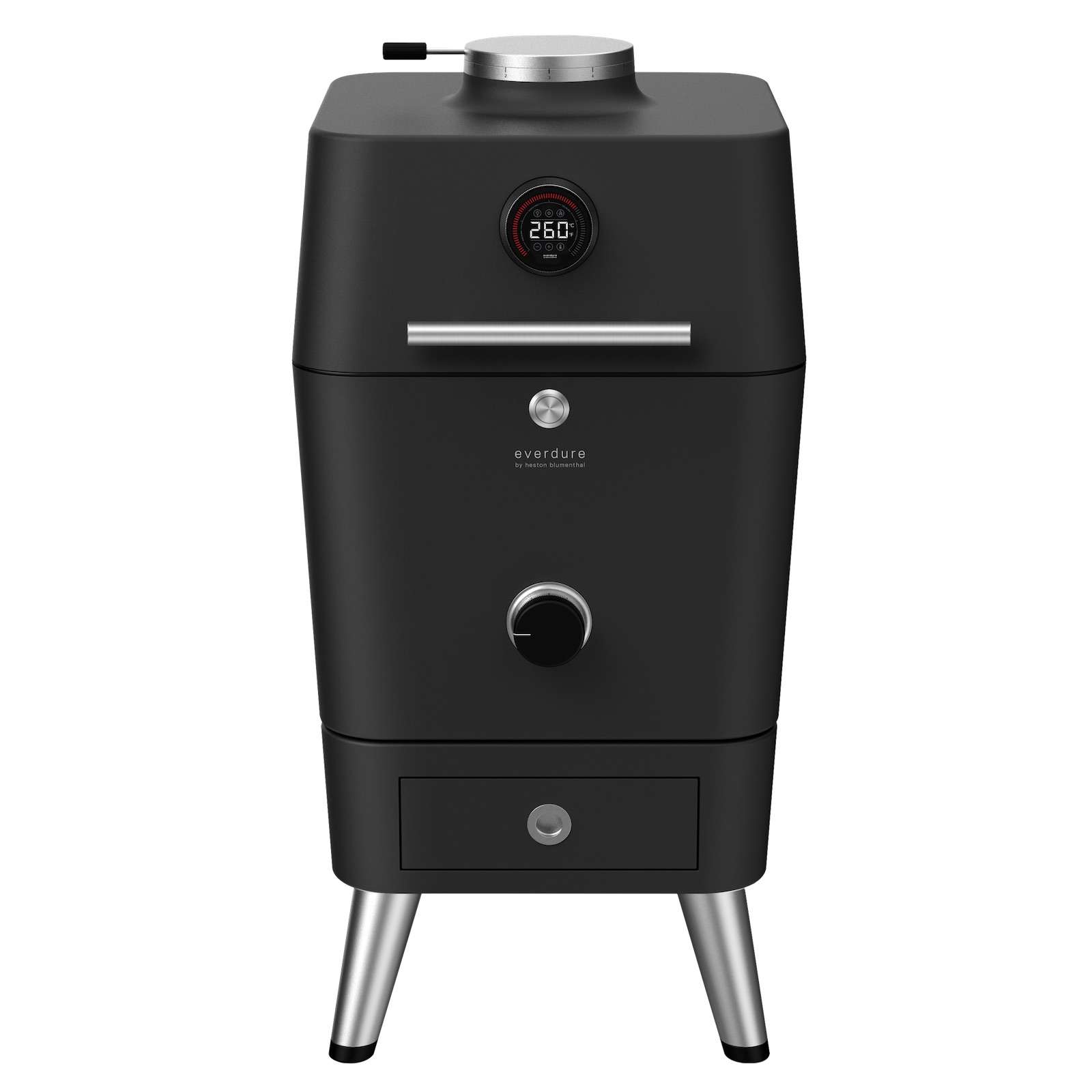 Everdure 4K Kamado Kohle- und elektrischer Outdoor Ofen mit elektrischem Anzünder Graphite HBCE4KGEU