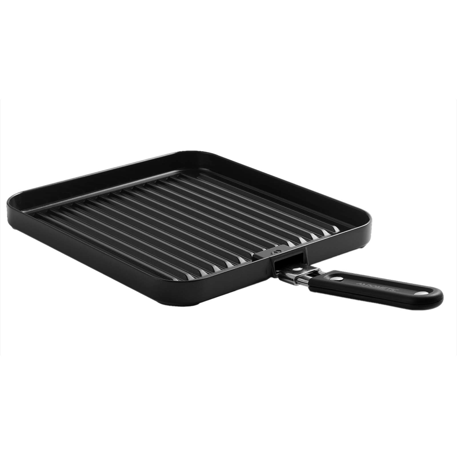 Cadac Gerippte Universal-Grillplatte aus Aluminium beschichtet mit Griff 25 x 27 cm 98710C