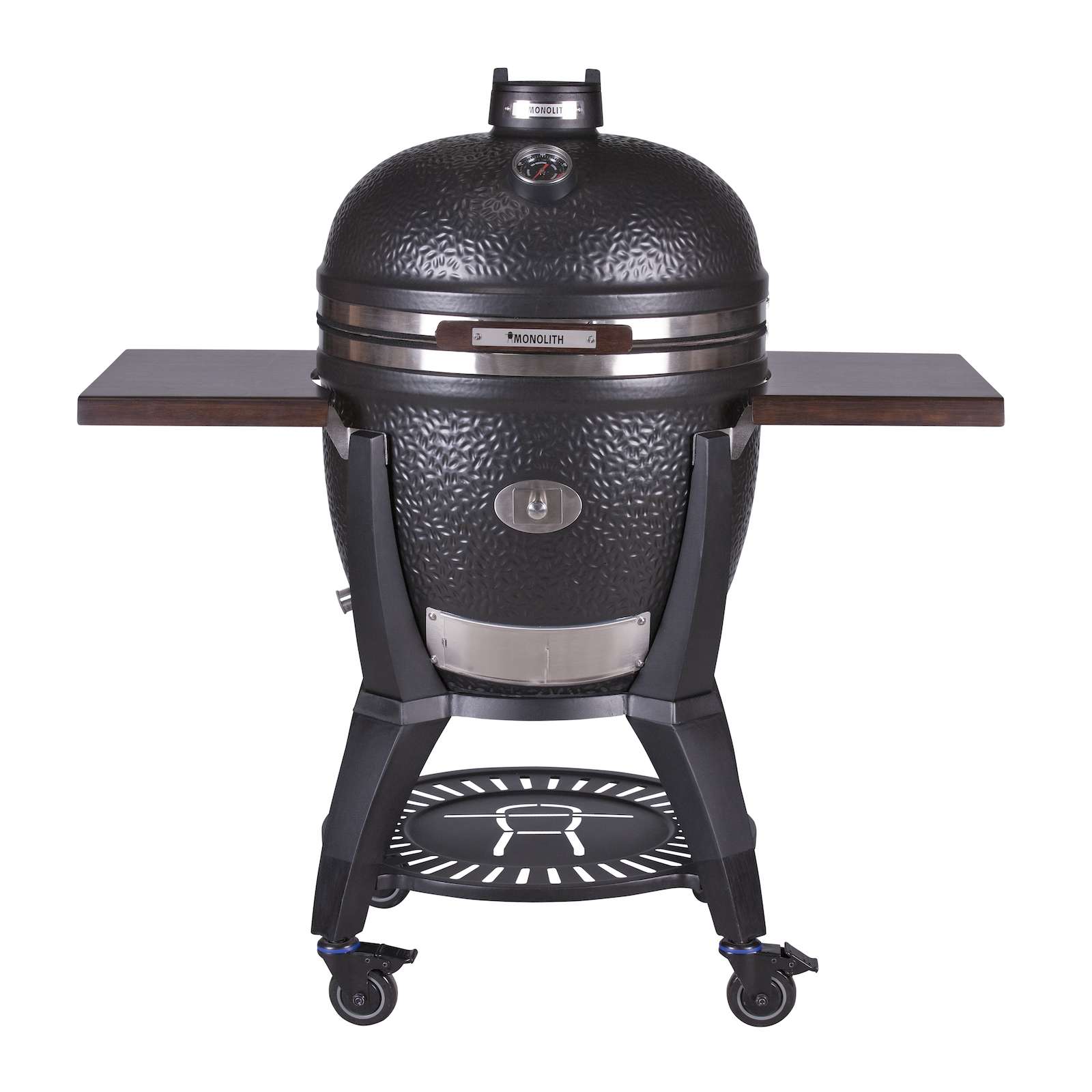 Monolith Keramikgrill Avantgarde LeCHEF mit Gestell und Seitentische Grillfläche Ø 52 cm