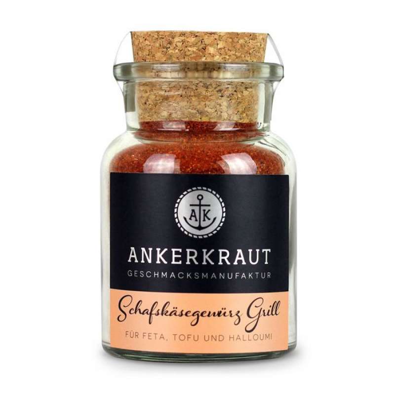 Ankerkraut Schafskäsegewürz Grill Gewürzzubereitung für Schafskäse und Feta im Korkenglas 95 g