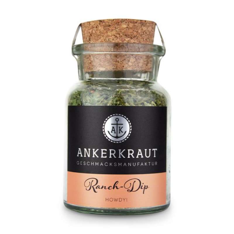 Ankerkraut Ranch Dip Gewürzzubereitung Gewürzmischung für Quark im Korkenglas 60 g
