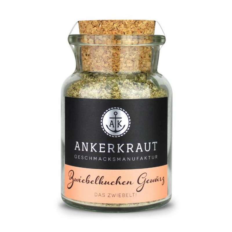 Ankerkraut Zwiebelkuchen Gewürz Gewürzmischung Gewürzzubereitung im Korkenglas 75 g