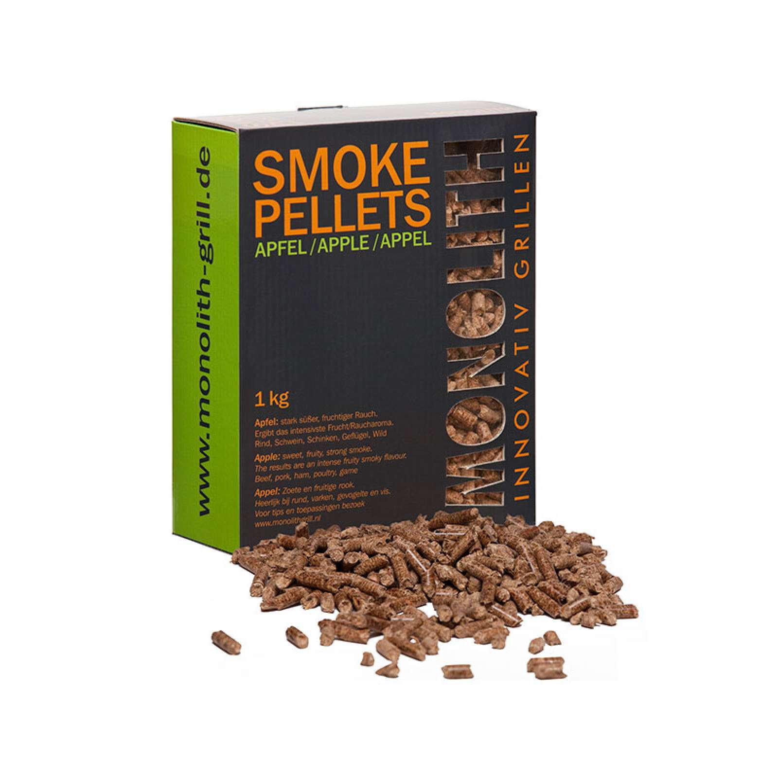 Monolith Smoke Pellets Grillpellets Räucherpellets Apfel (Apple) 1 kg 201102