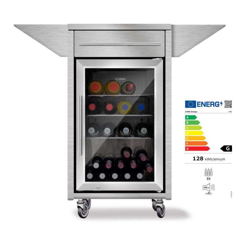 Caso Design Barbecue-Counter & Cool-R Kühlschrank Umbauschrank Getränkekühlschrank EEK: G / Spektrum