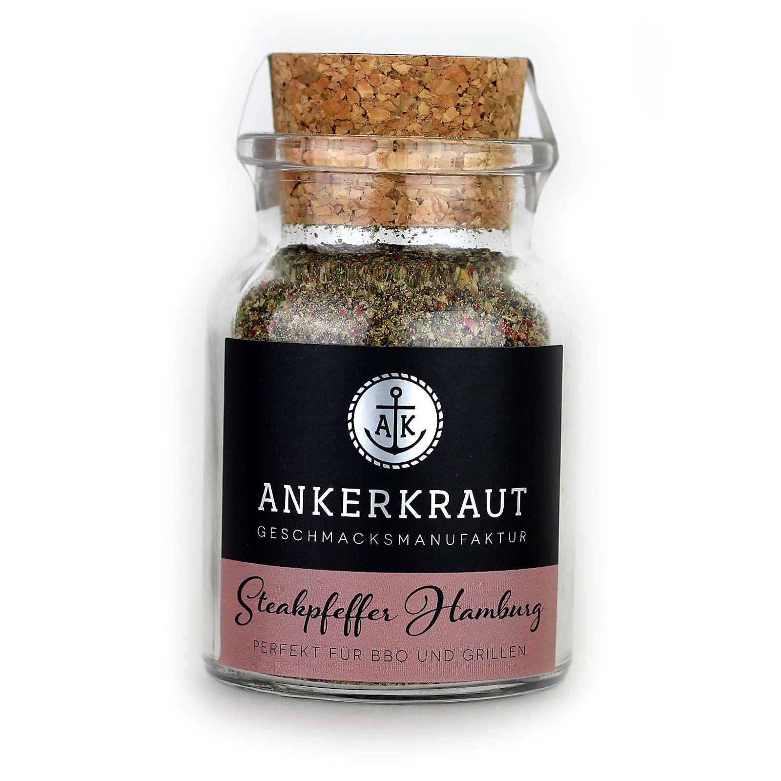 Ankerkraut Steakpfeffer Hamburg Pfeffergewürz im Korkenglas 80 g Pfeffermix