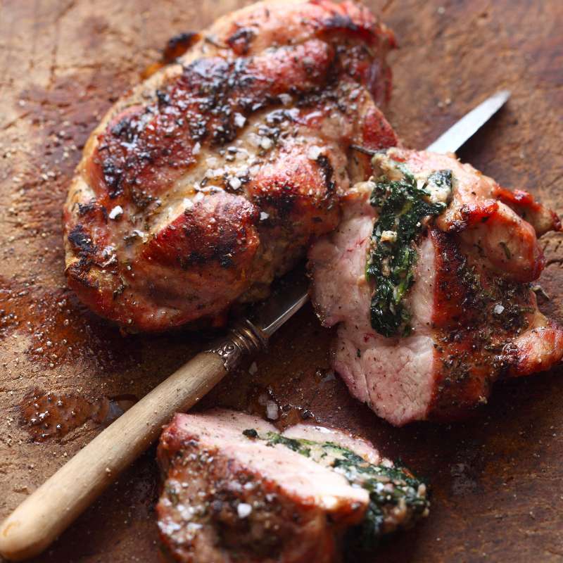 Gefüllte Schweinesteaks