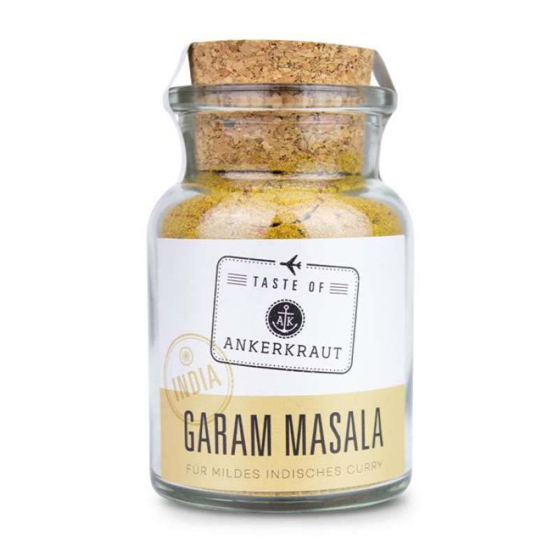 Ankerkraut Garam Masala (Indien) Gewürzzubereitung Gewürzmischung für Curry im Korkenglas 75 g
