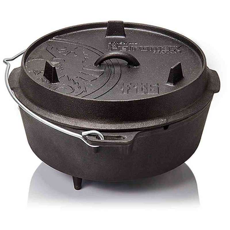 Petromax Feuertopf 18qt FT18 mit Füßen 16,1 Liter Gusseisen 43,5x25x43,5 cm