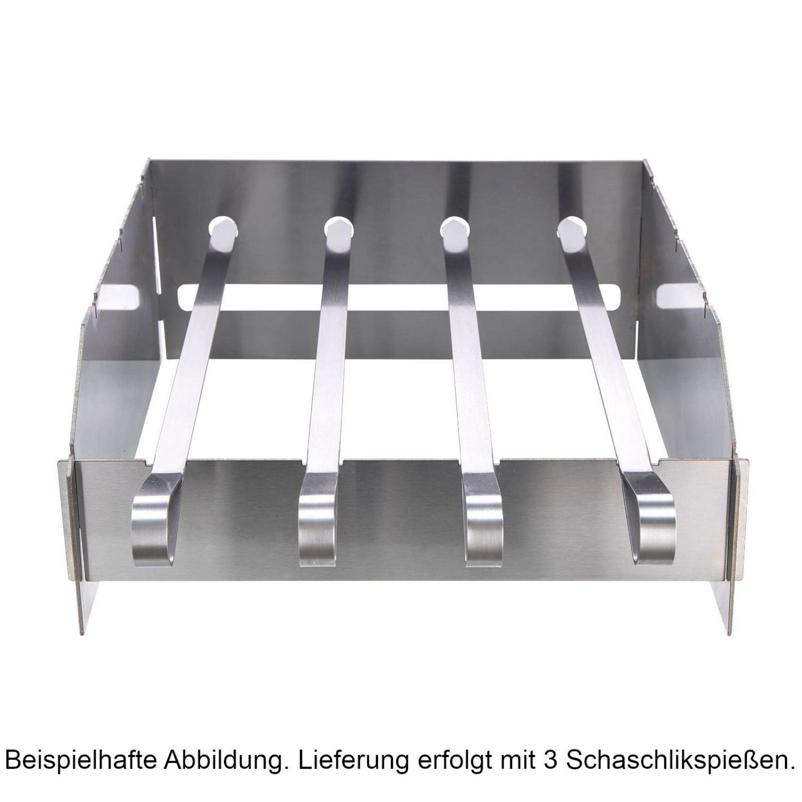 Allgrill Schaschlikspieß-Set für Steakzone Chef S/M/L/XL 32x23x12,5 cm Edelstahl