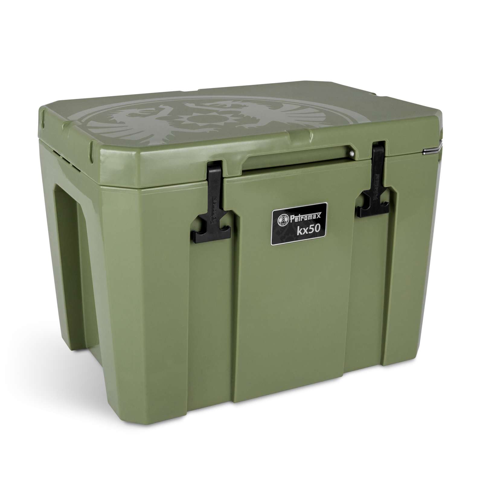 Petromax Kühlbox 50 Liter kx50 Oliv für Camping, Angeln und Picknick /  Stromunabhängig