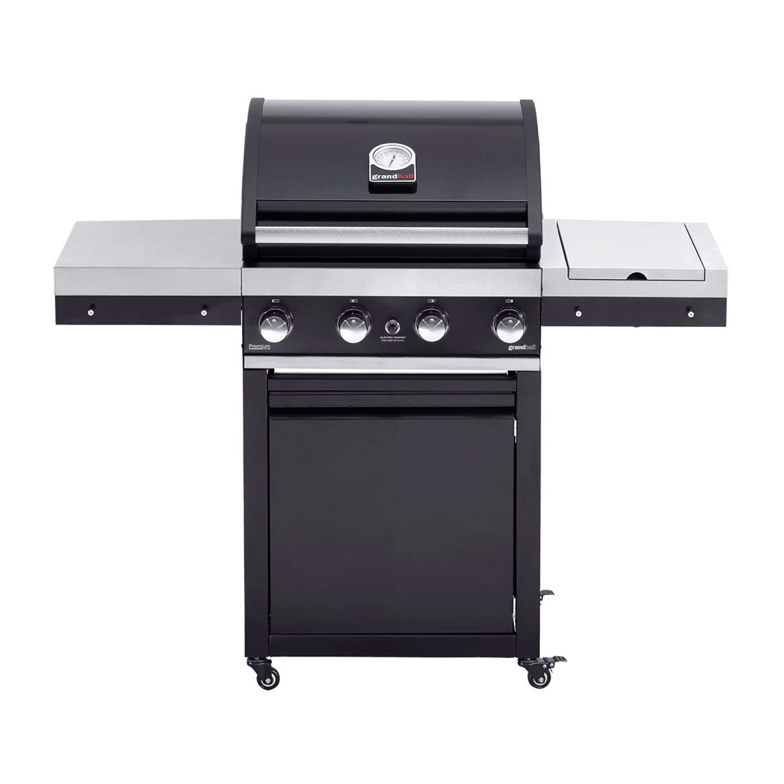 Grandhall Gasgrill Premium G4 Trolley 14 kW 4 Brenner, 1 Seitenbrenner K04000331A