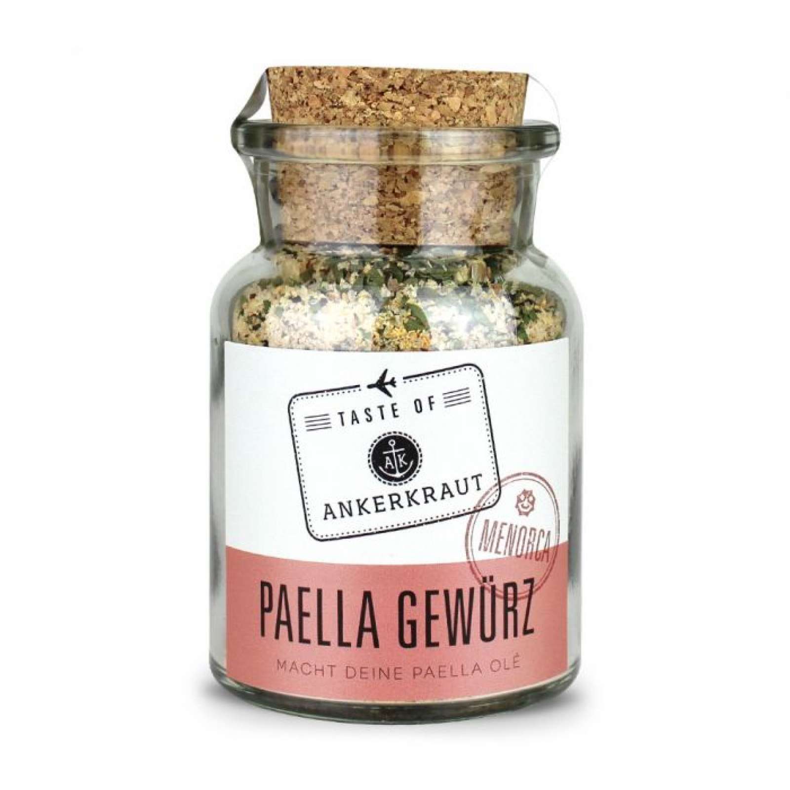 Ankerkraut Paella Gewürz (Menorca) Gewürzmischung für Paella im Korkenglas 145 g