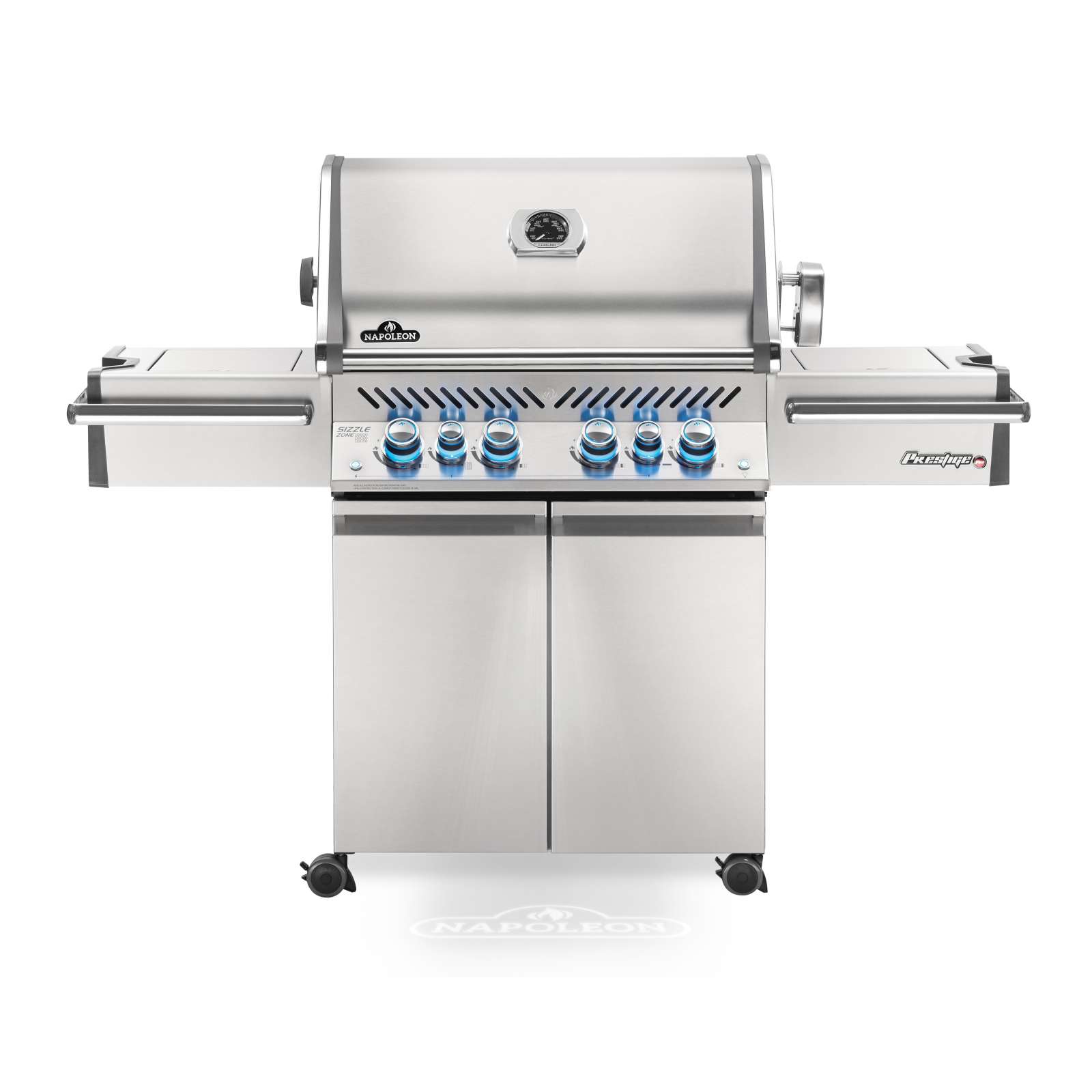 Napoleon Prestige Pro 500 Edelstahl ERDGAS Gasgrill 25,7 kW 6 Brenner inkl. Drehspieß-Set PRO500RSIB