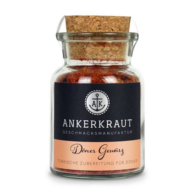 Ankerkraut Döner Gewürz Gewürzzubereitung Gewürzmischung Korkenglas 80 g