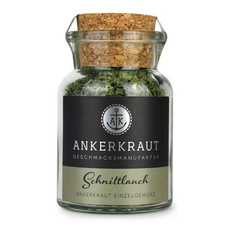 Ankerkraut Schnittlauch-Röllchen Küchengewürz für Rührei und Omelett im Korkenglas 8 g