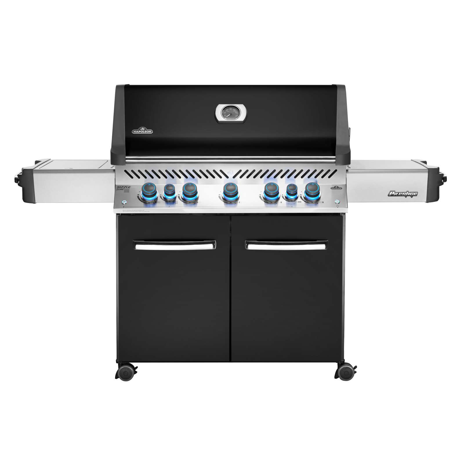 Napoleon Prestige 665 Schwarz Gasgrill 29,7 kW 7 Brenner inkl. SIZZLE ZONE P665RSIBPK