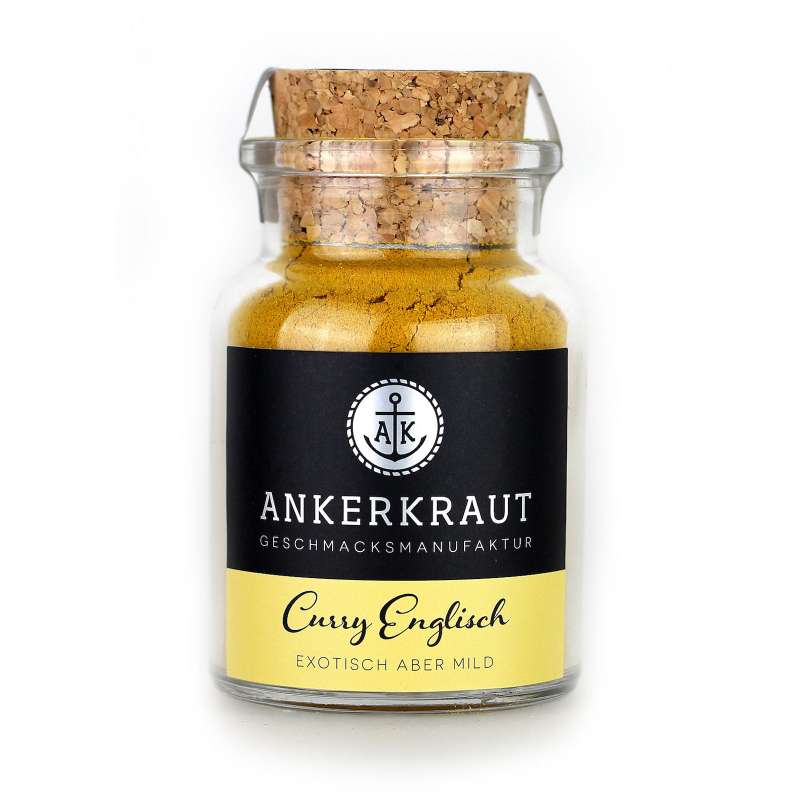 Ankerkraut Curry Englisch mildes Currygewürz im Korkenglas 70 g indische Küche