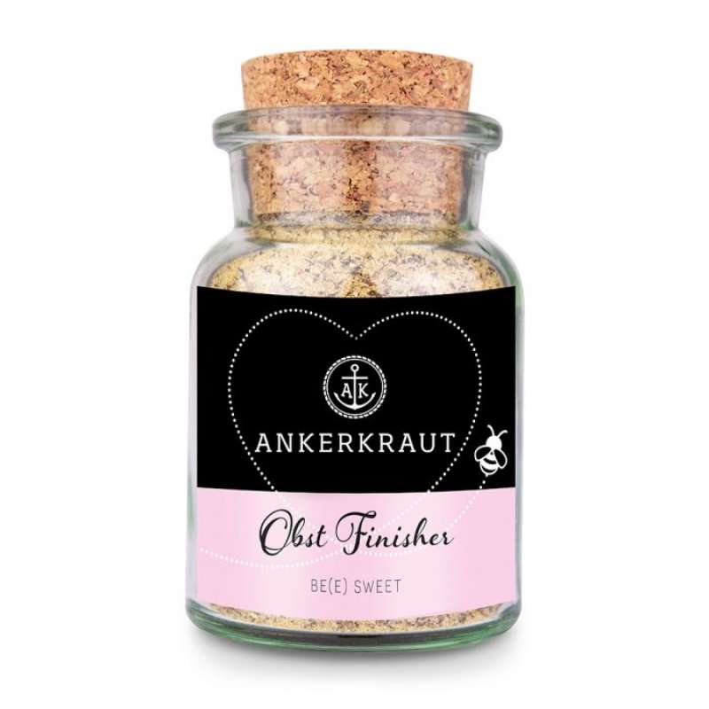 Ankerkraut Obst Finisher Gewürzzubereitung Zuckergewürz für Obstsalat im Korkenglas 115 g