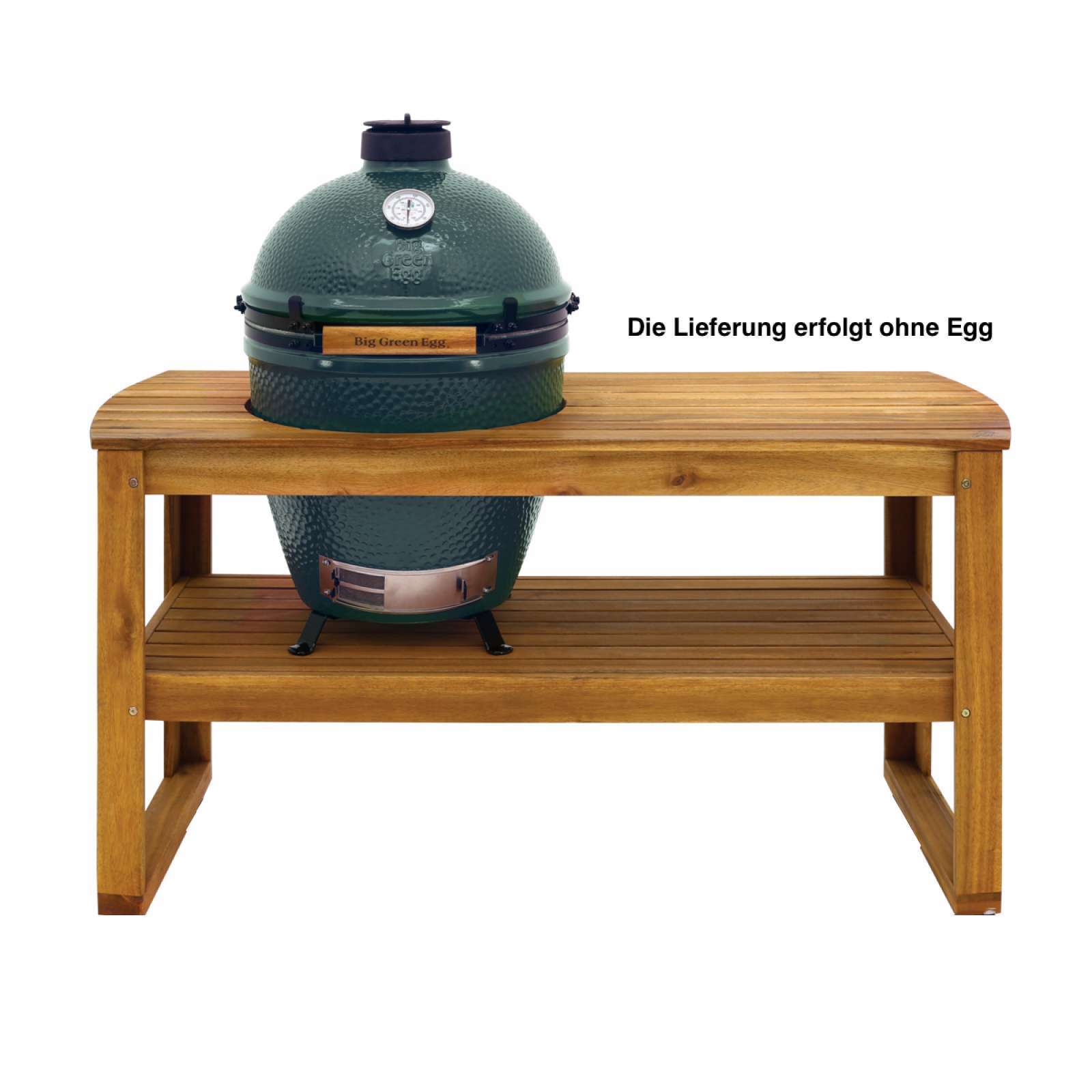 Big Green Egg Tisch aus Eukalyptusholz Eucalyptus Wood Table Large ohne Egg 150 x 60 x 80 cm