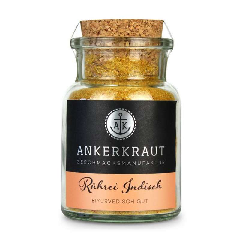 Ankerkraut Rührei Indisch Gewürzmischung Gewürzzubereitung im Korkenglas 110 g