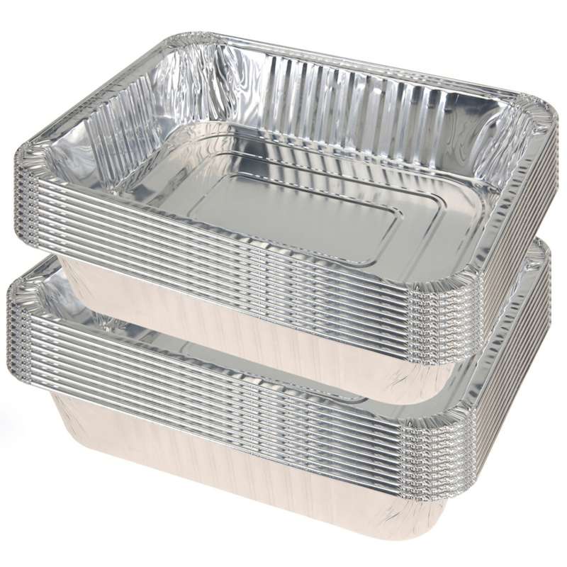 20 Stück XXL Auflaufschale Grillschale Aluschale Grillteller Tropfschale 36x29cm